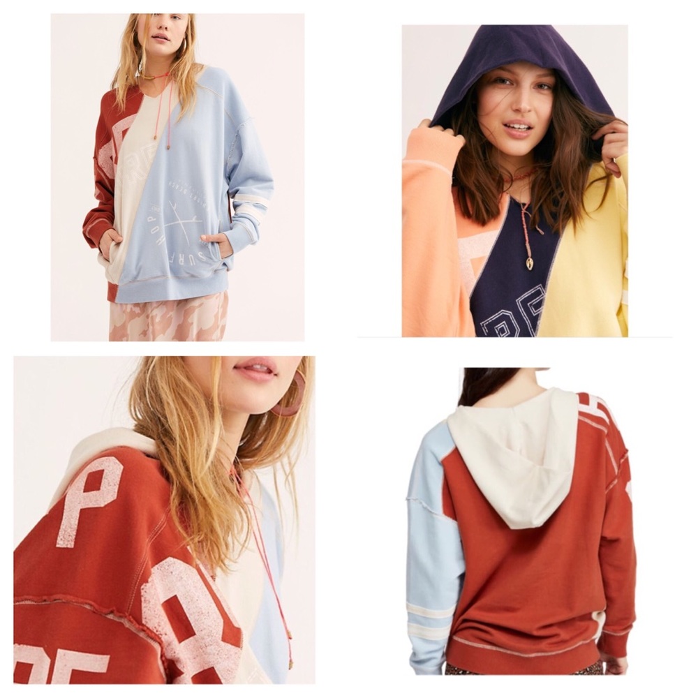 Free People Beach Break Graphic Hoodie. NWT. - Picture 2 of 7
